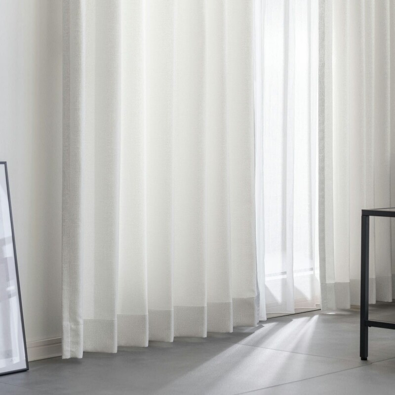 ブロンテ カーテン JE-86009 ホワイト ｜ジャストカーテン