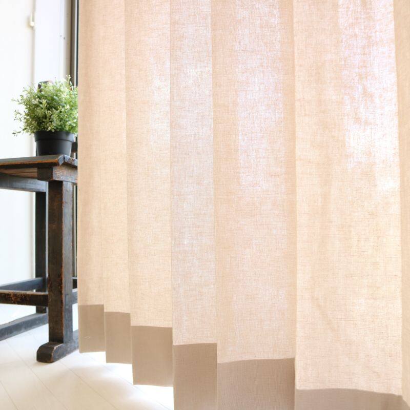 ナチュラルアース カーテン JF-14064 グレーベージュ ｜ジャストカーテン