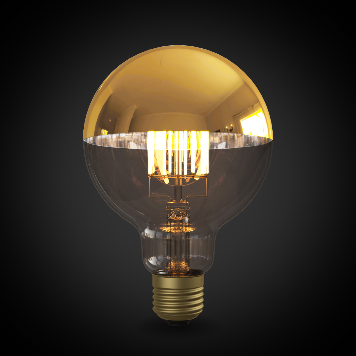 フィラメントLED電球「Siphon」 Ball95 LDF35D Tミラー ボール95 Only One