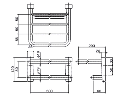 リラインス コンビネーションタオル棚 R5205 商品詳細｜大木金物