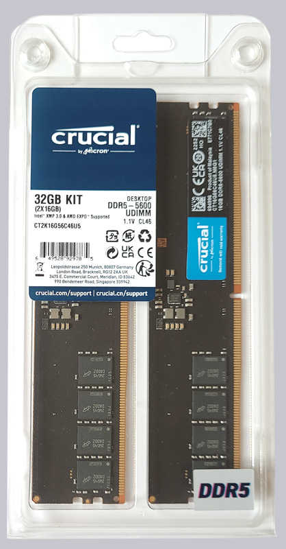 Crucial 32GB DDR5 2x 16GB DDR5-5600 RAM Review