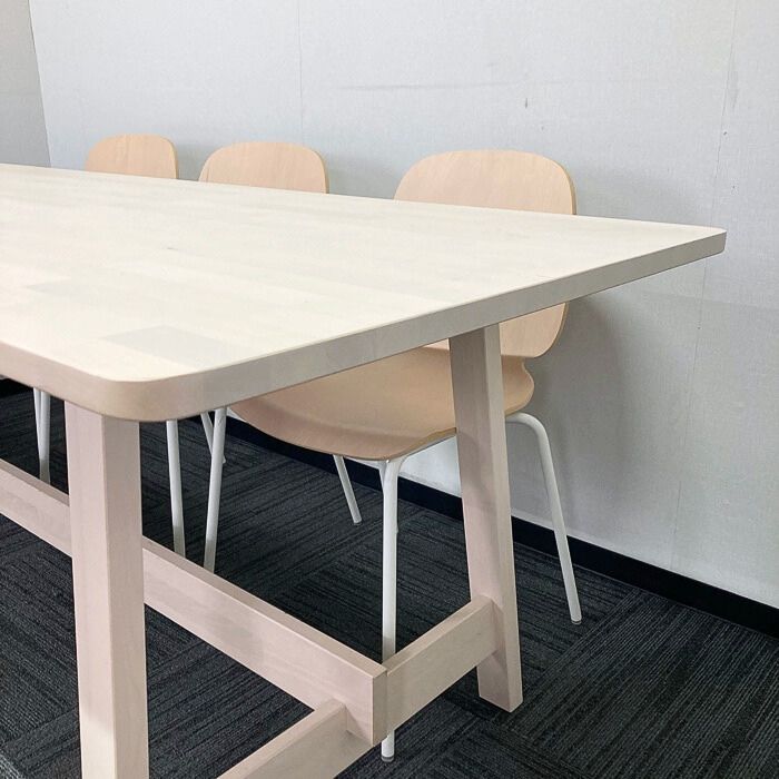 イケア ダイニングテーブルセット［チェア6脚付き］ ナチュラル 中古