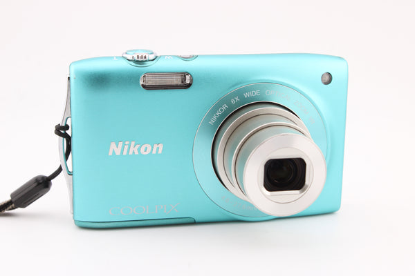 Nikon Coolpix S3300 Cyan Compact Digital Camera - OldCamsByJens