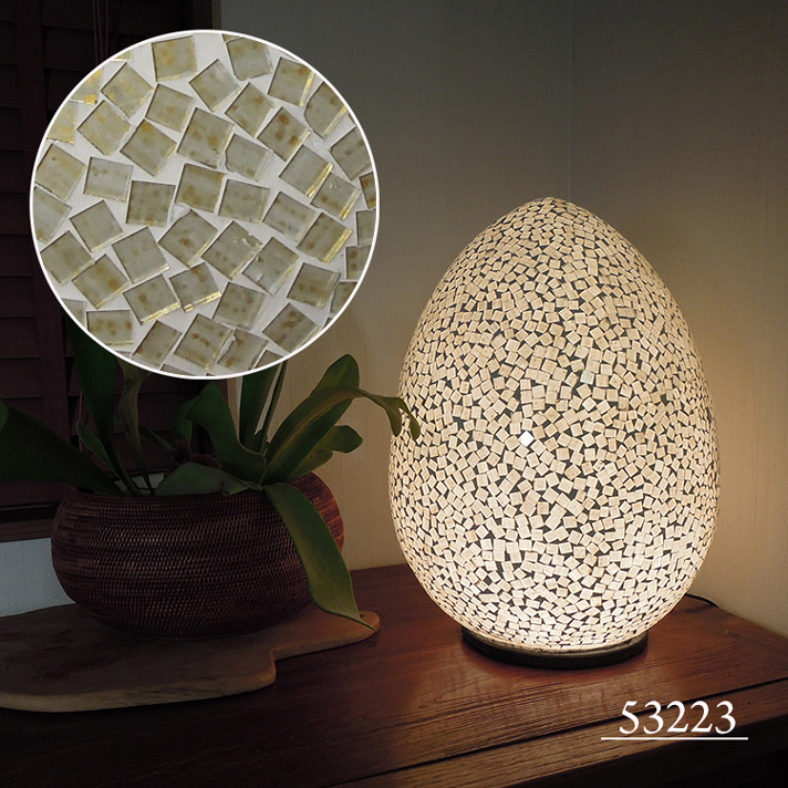 モザイクエッグ卓上アートランプ [4色展開]【53223lm】 /アジアン雑貨