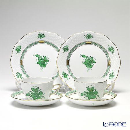 ヘレンド アポニーグリーン トリオセット（兼用） ペア | ブランド洋食