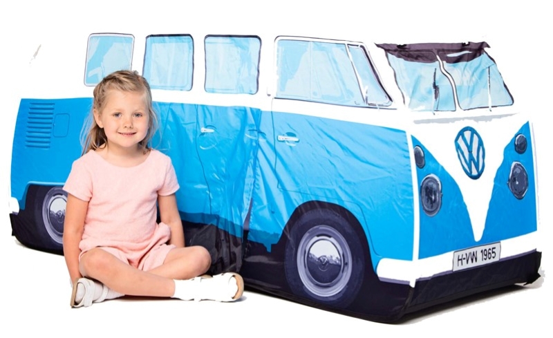 オシャレで可愛い！ワーゲンバス型キッズテントに子どものテンションも