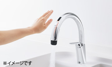 取付工事付 キッチン用タッチレス水栓 ナビッシュ スタンダードタイプ