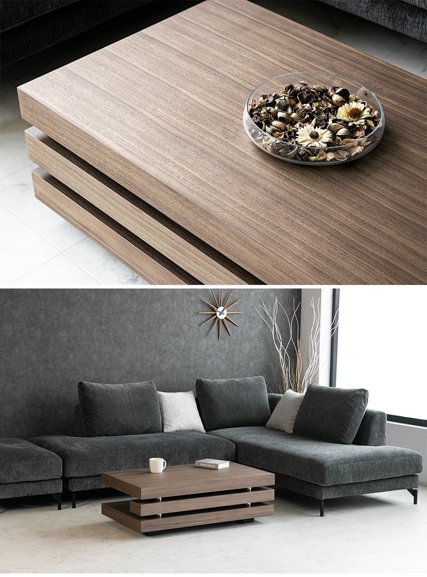 lushroom センターテーブル ウォールナット ブラックオーク ホワイト