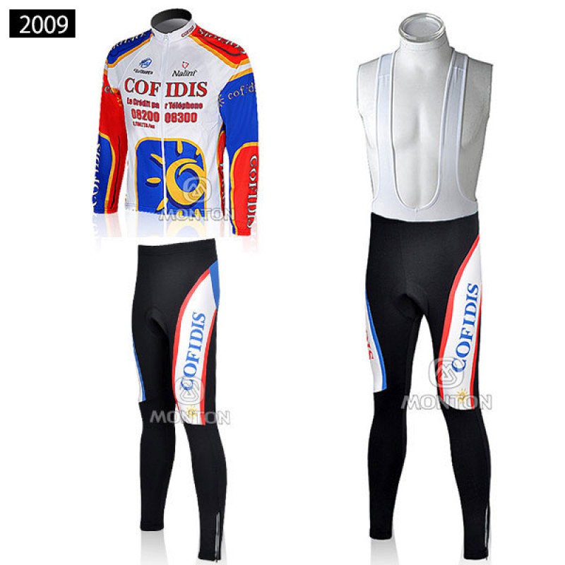 秋冬ツーリングジャージ|自転車ロードパンツロング丈|コフィディス