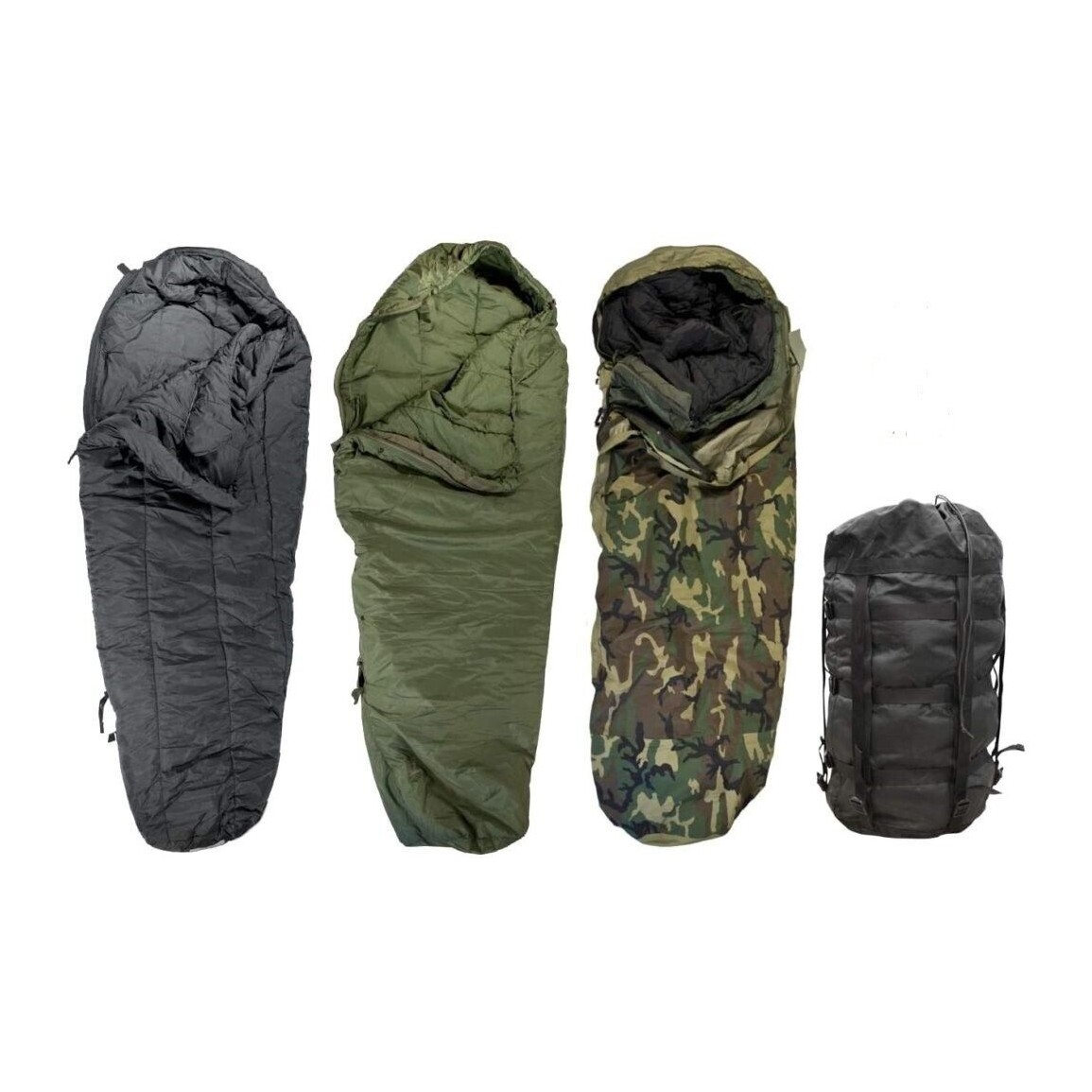 GI 4 Piece Modular Sleep System (MSS), Woodland Camouflage, Like
