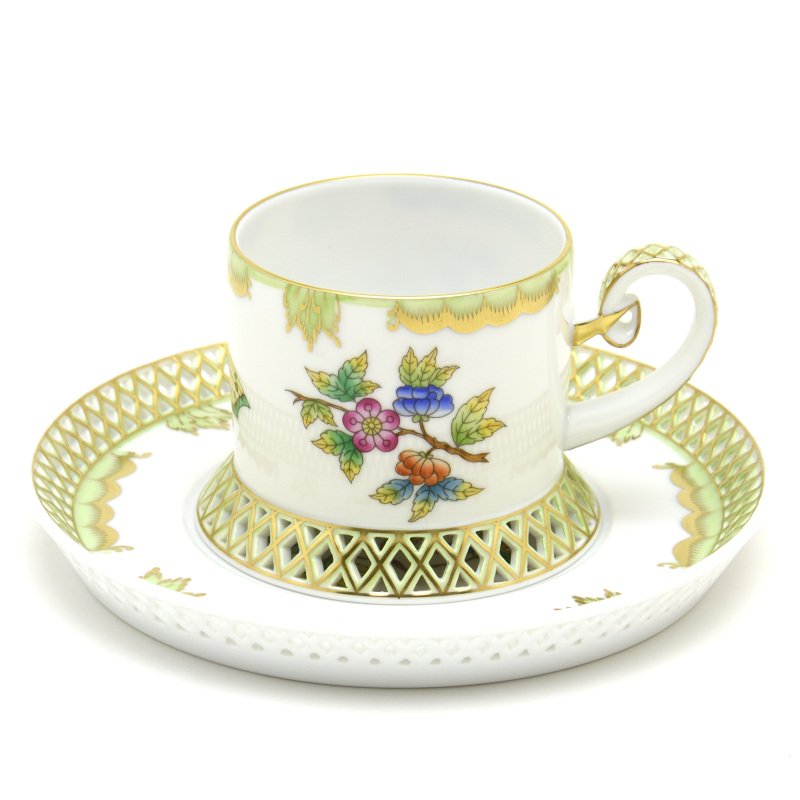 ヘレンド(Herend) ティーカップ(180cc)&ソーサー ヴィクトリアブーケ(2