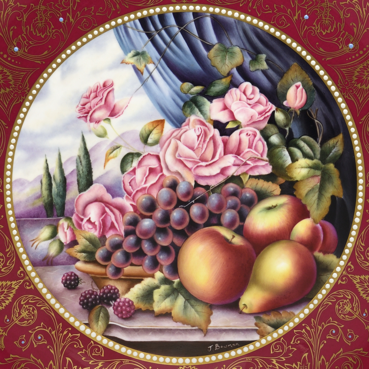ロイヤルウースター(ROYAL WORCESTER) 飾り皿 ペインテッドフルーツ
