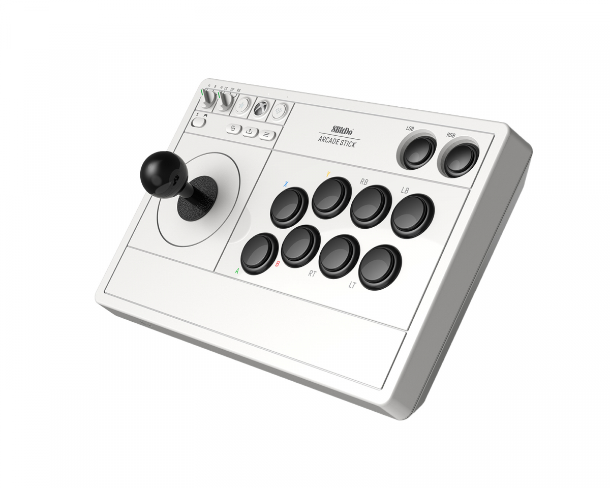8Bitdo Arcade Stick Xbox & PC - White - MaxGaming.com
