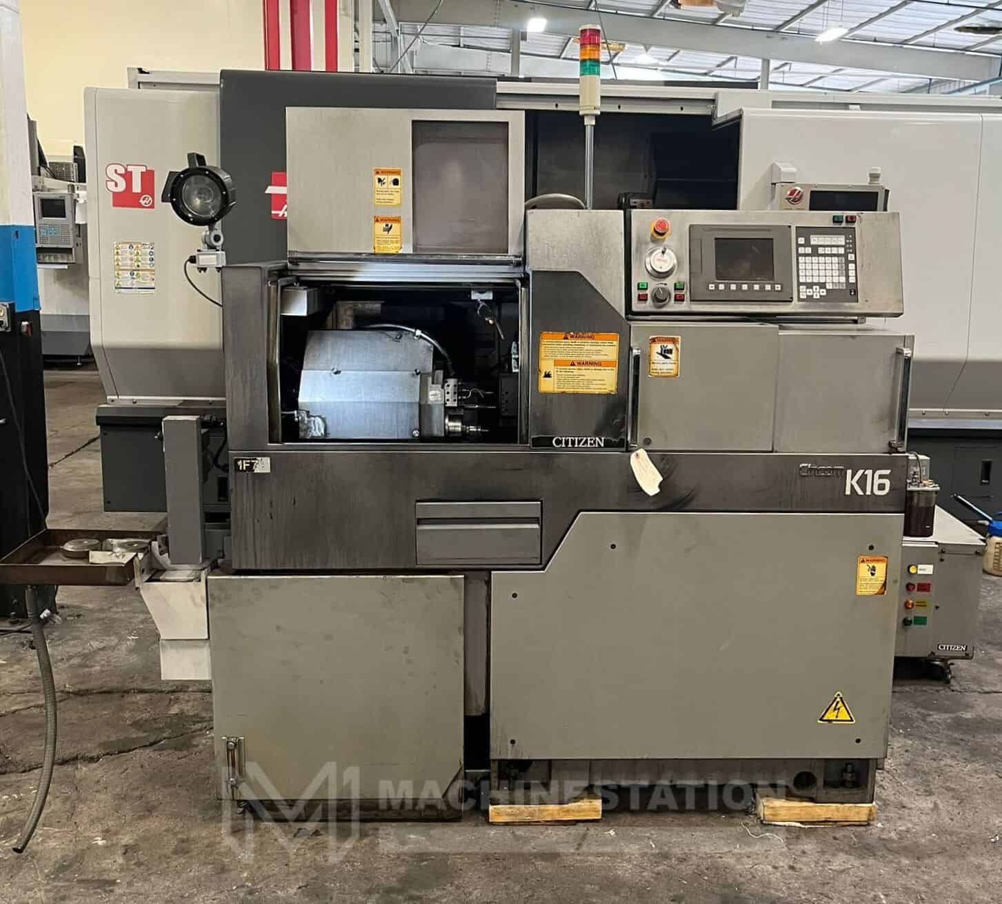 Used Citizen Cincom K16 VIIP CNC Swiss Type Automatic Lathe For Sale