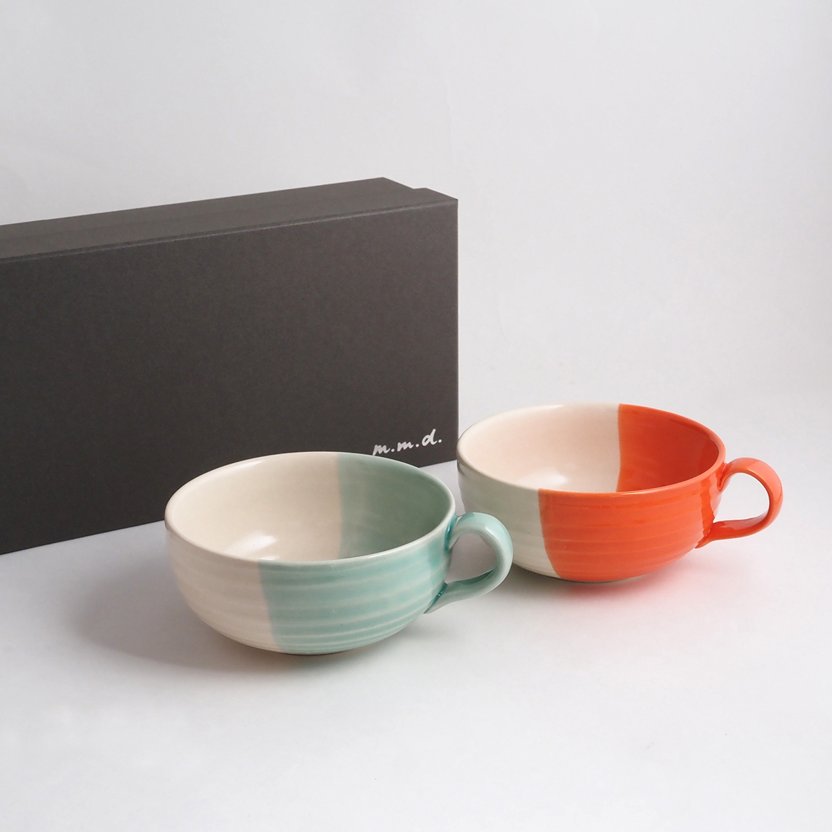 rokurome スープカップ2個セット / true colors line / ギフトボックス