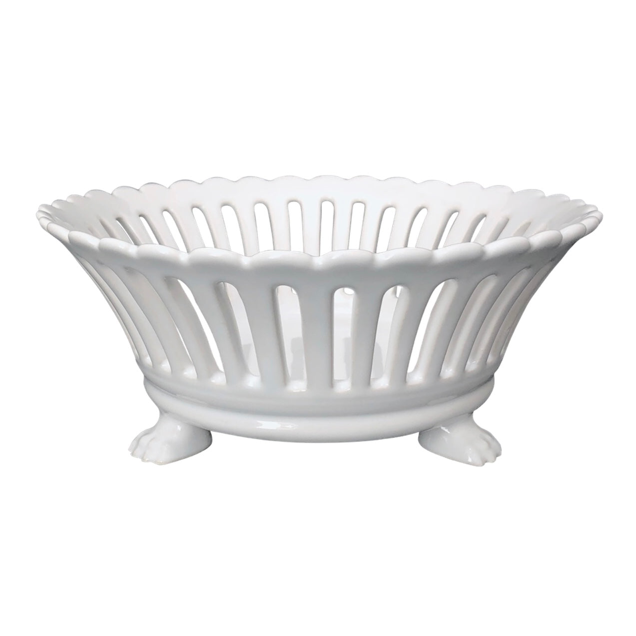 Ceramic Fruit Basket on Foot – Bourg-Joly Malicorne