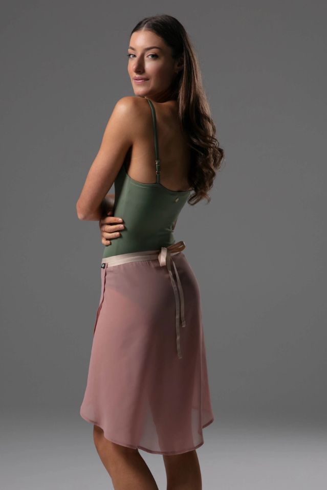 バレエ 巻きスカート 無地【ボディール BODILE 】RANIA シアージョーゼット