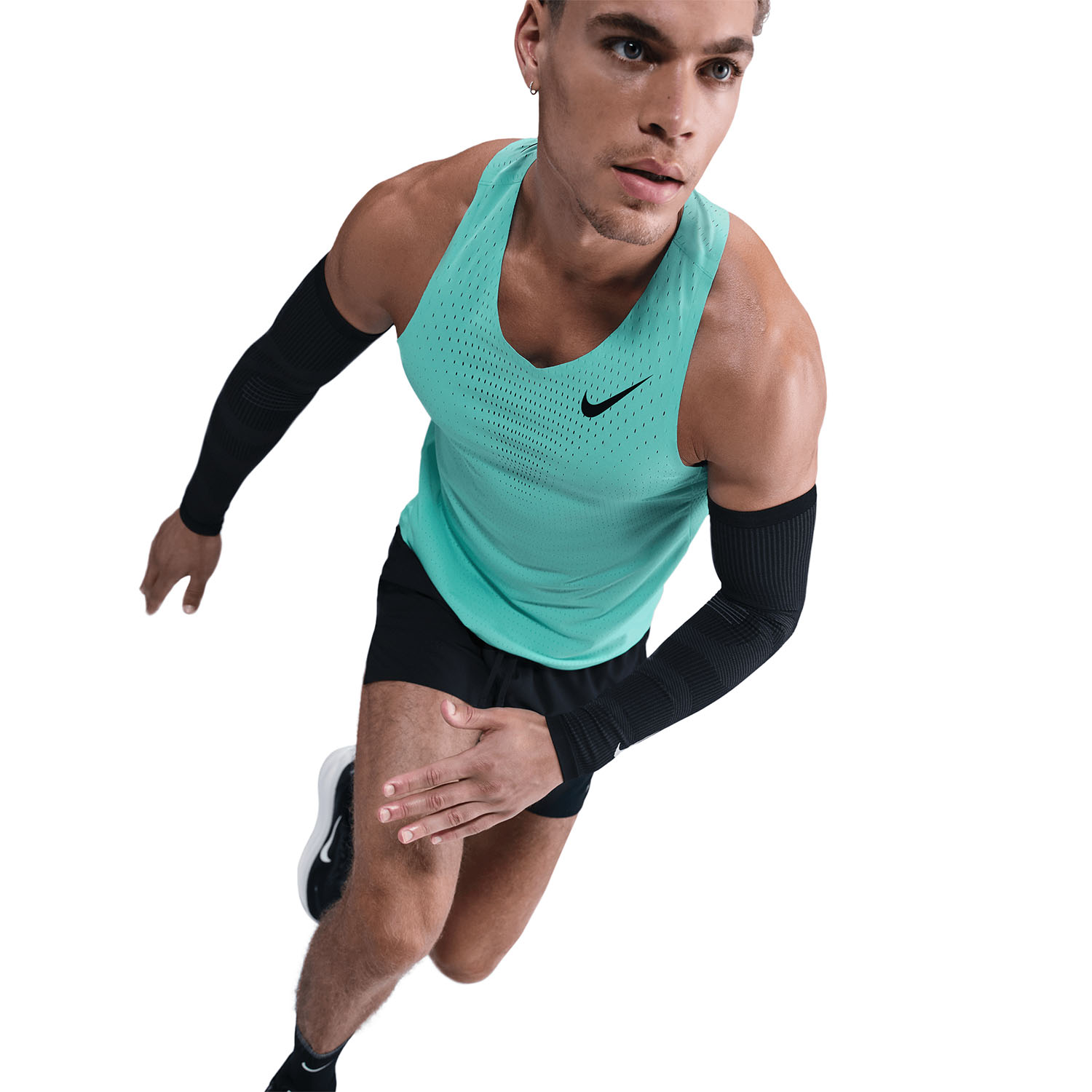Nike Dri-FIT ADV AeroSwift Men's Running Tank - Hyper Turquoise
