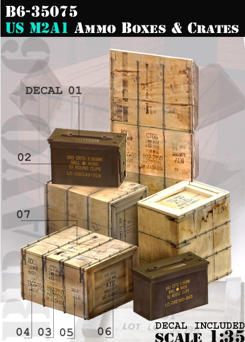 Bravo6[B6-35075]米 M2A1弾薬箱&木箱 - M.S Models Web Shop