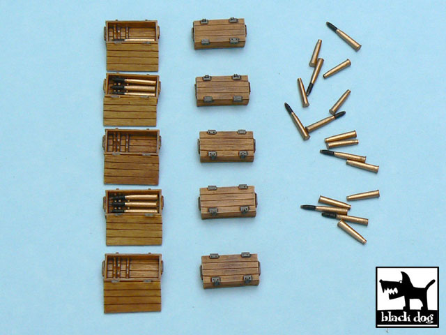 BLACK DOG[T48013]1/48 WWII独 IV号戦車弾薬箱&弾薬セット(10箱+砲弾
