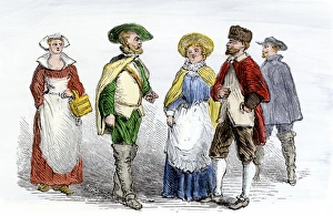 New Sweden Colonists Print, 1600s Delaware Settlement. Art Prints