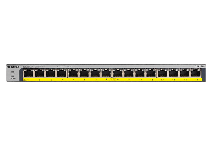 GS116LP | PoE+ Supported Unmanaged Switches | NETGEAR
