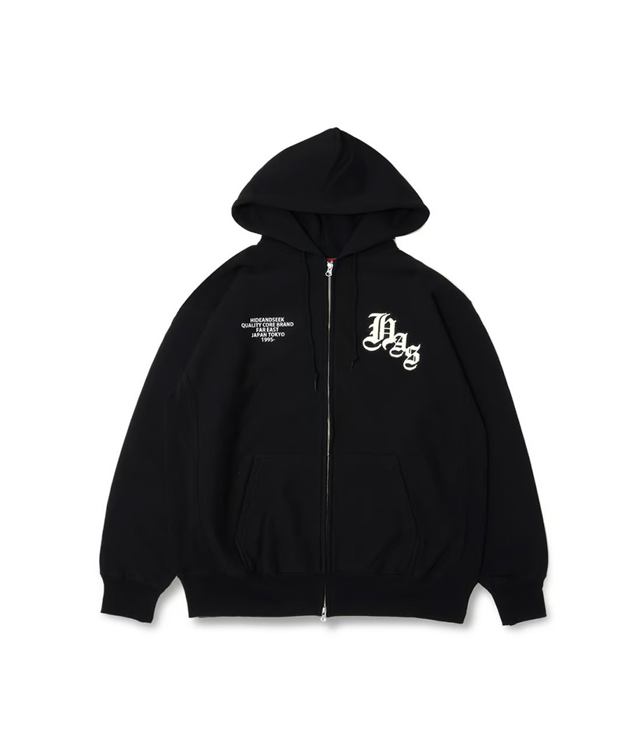 HIDEANDSEEK(ハイドアンドシーク) ジップパーカー HAS Zip Hooded