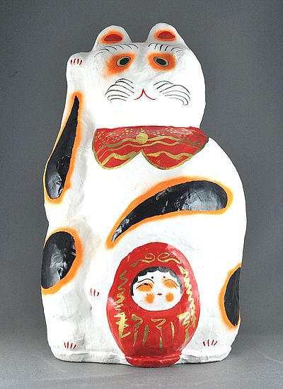 招き猫 多摩張り子 根岸