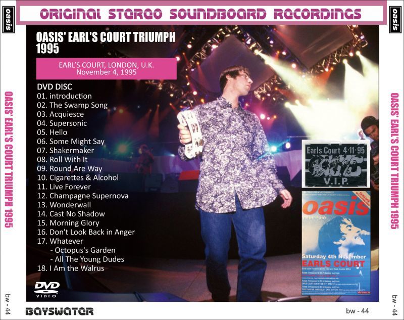 OASIS 1995 OASIS' EARL'S COURT TRIUMPH 4CD+DVD - NEO FAUST