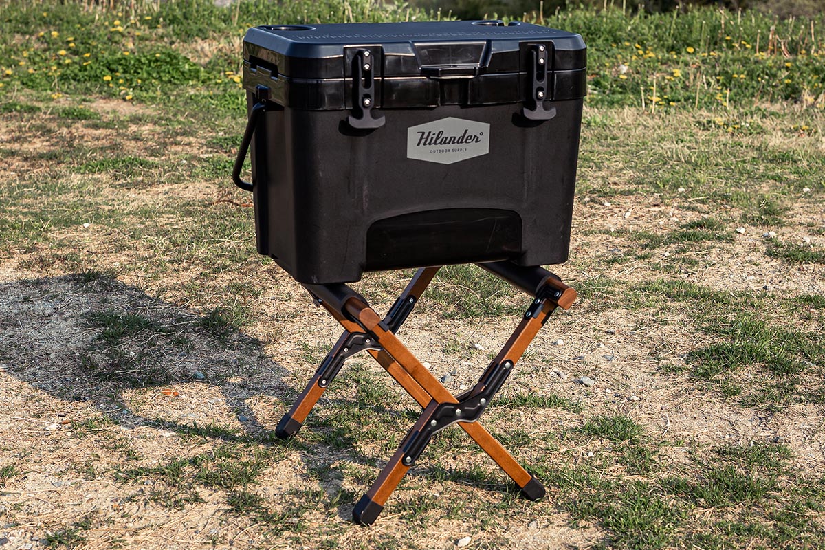 ウッドクーラースタンドLIGHT 天然木製 おしゃれ 折りたたみ