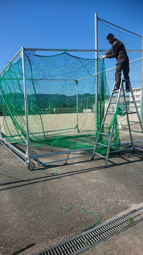 バッティングゲージネット設置工事 | 防球ネット・落下防止ネット