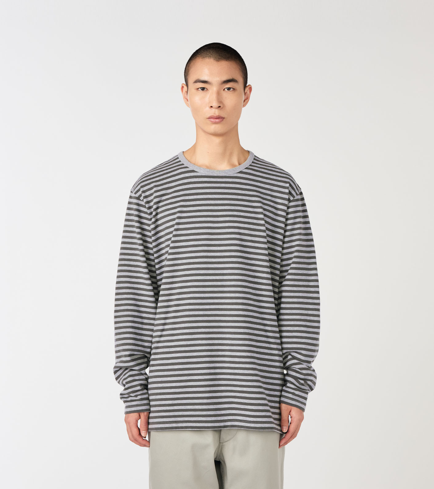 nanamica / COOLMAX Stripe Jersey L/S Tee