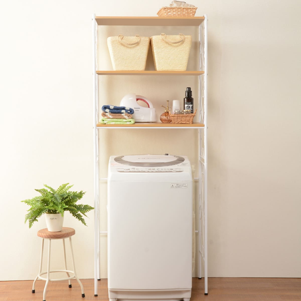 アンティーク調 洗濯機ラック（ホワイト) | ニトリネット【公式】 家具
