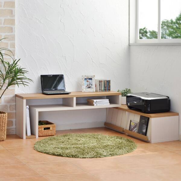 奥行き30cmの薄型伸長式テレビ台 (幅105-192cm WH) | ニトリネット