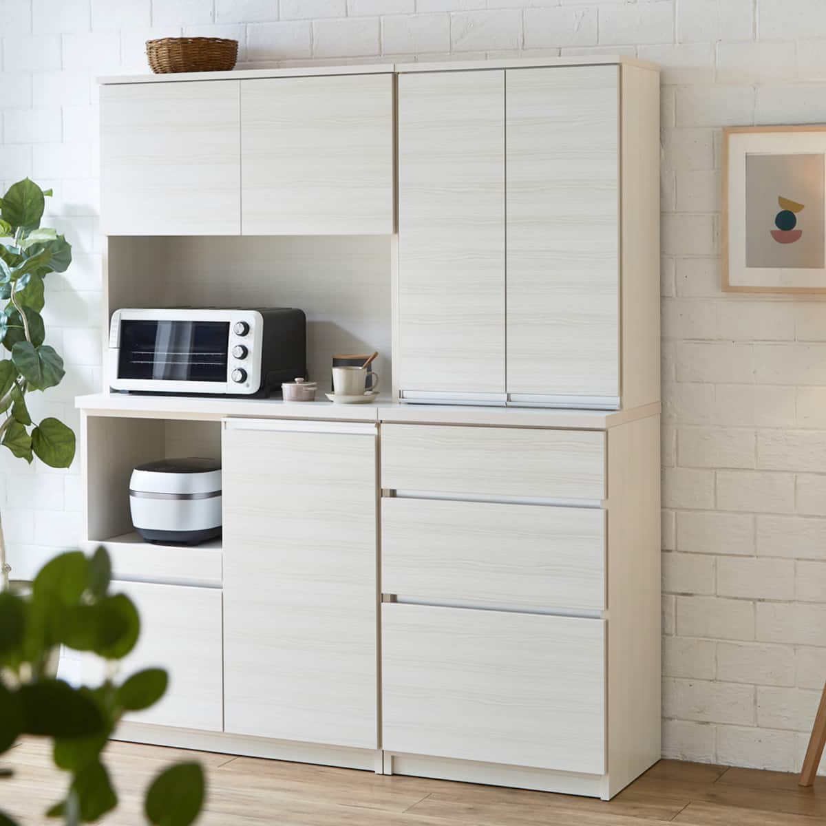 ニトリ キッチンチェスト 幅60cm 食器棚 タンス 格安 お買い得 d5130