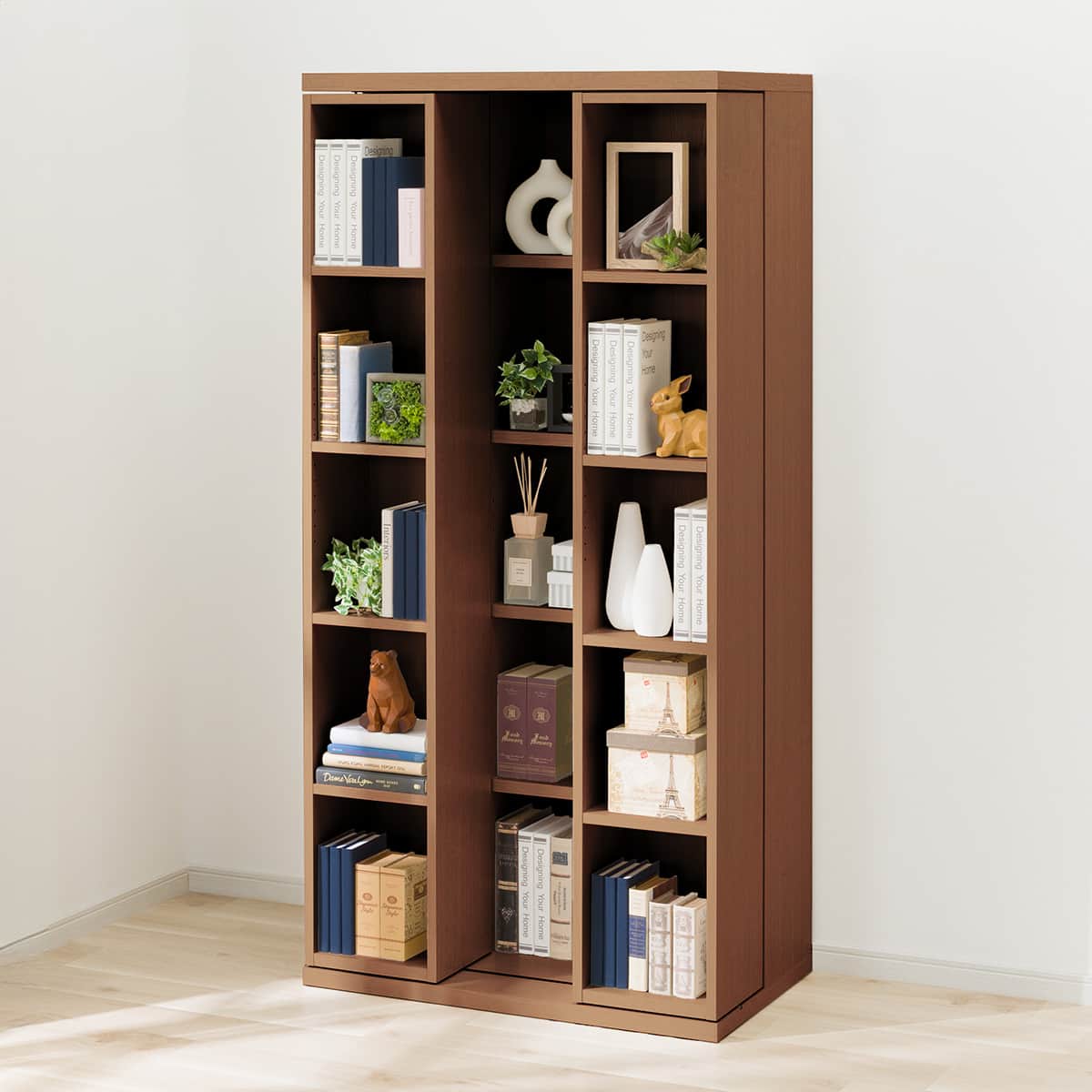 Wスライド本棚(L BS004 MBR) | ニトリネット【公式】 家具・インテリア通販