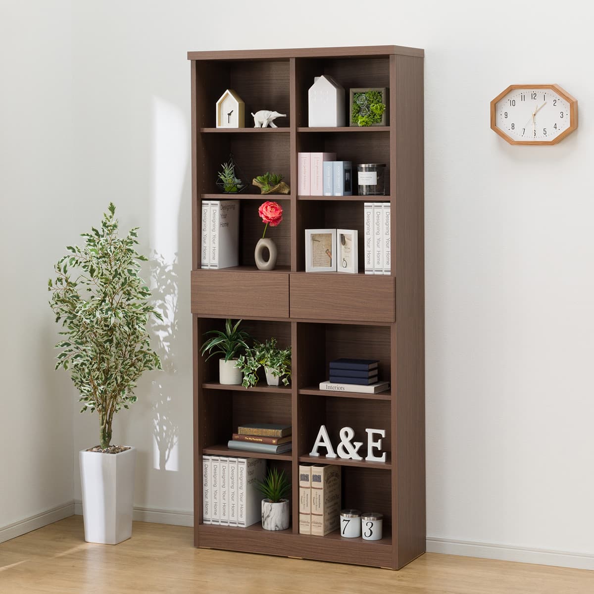 オープン本棚(80 BS008 MBR) | ニトリネット【公式】 家具・インテリア通販