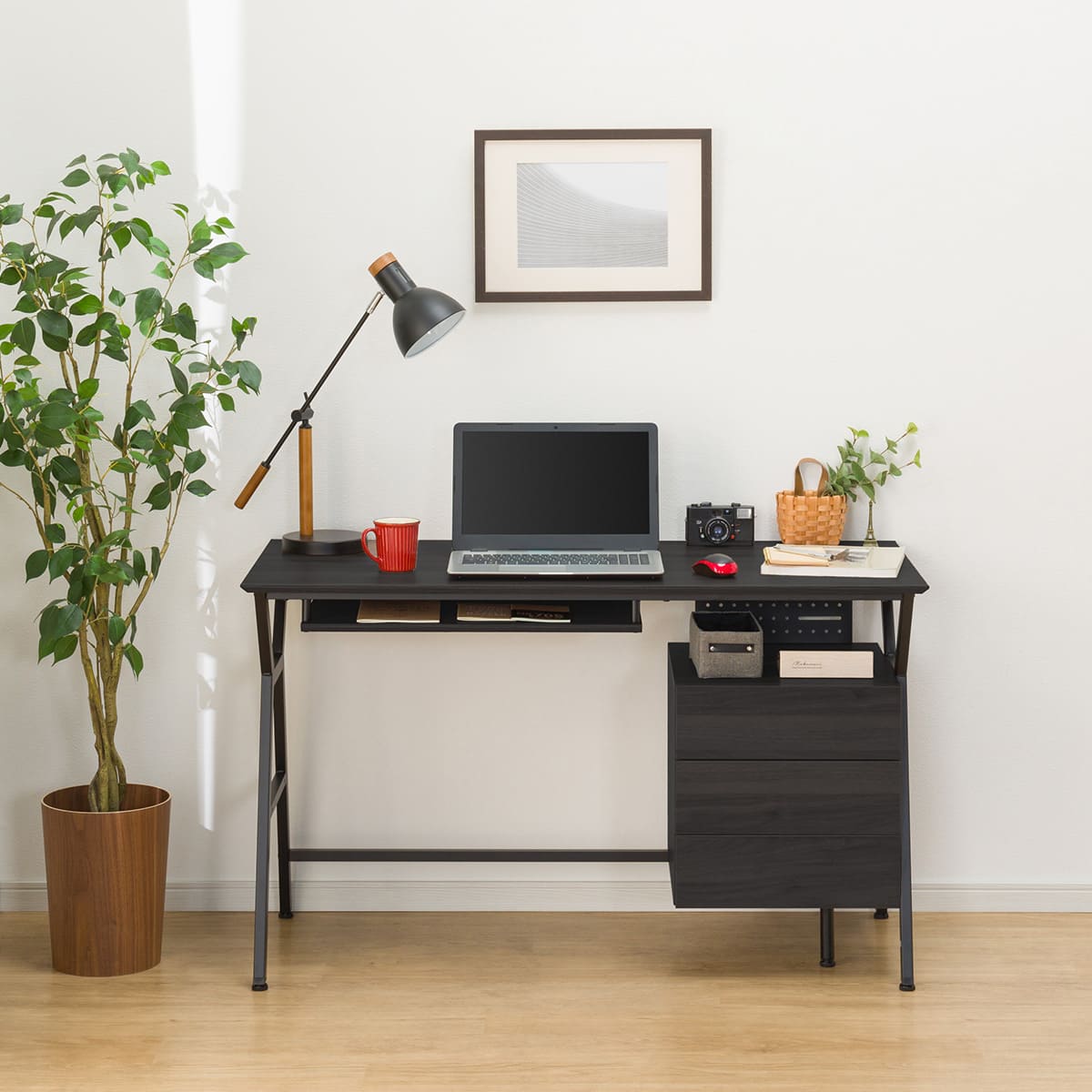 デスクワゴン付き(DX001 120 BK) | ニトリネット【公式】 家具