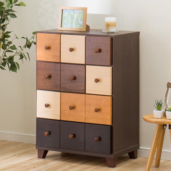 天然木ローチェスト(クオーレ2 60-4 DBR) | ニトリネット【公式】 家具