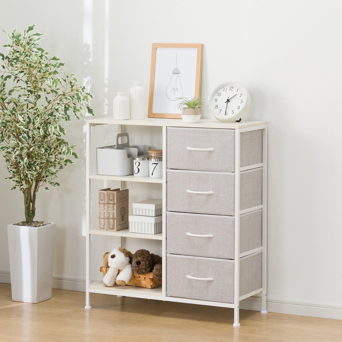 軽量キャビネット(72 LGY/WH JH004)72cm幅 | ニトリネット【公式