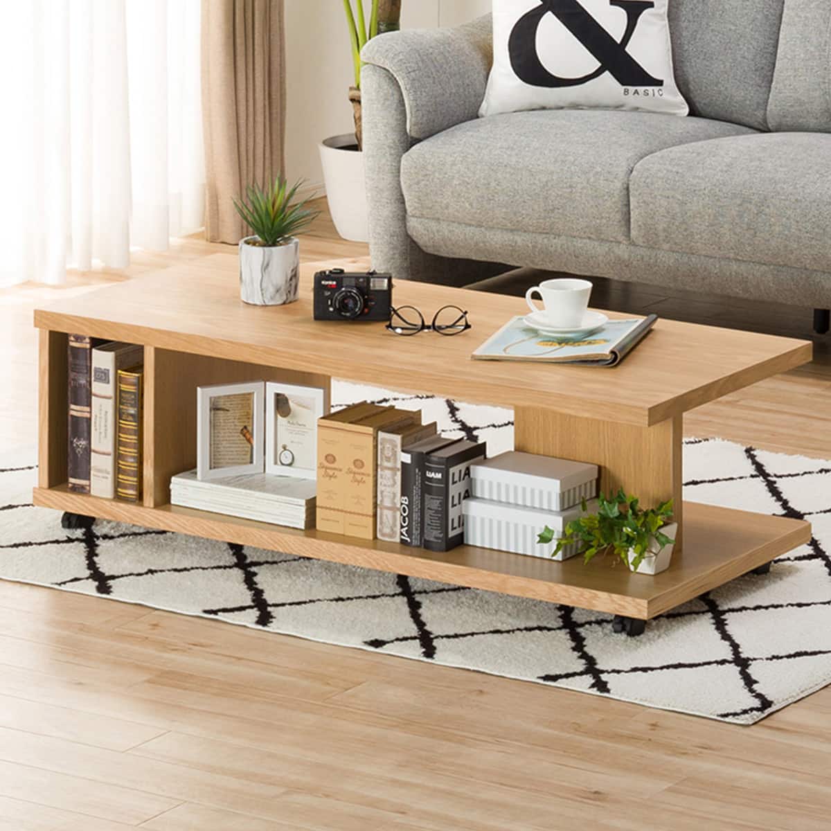 センターテーブル(コネクト120 LBR キャスター) | ニトリネット【公式