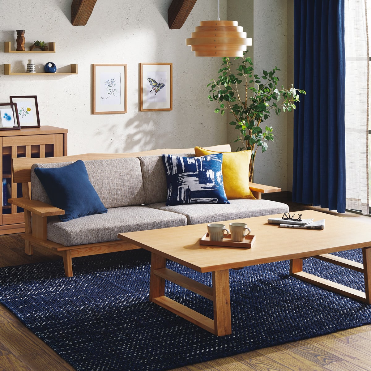 天然木センターテーブル (アケビNA 135) | ニトリネット【公式】 家具