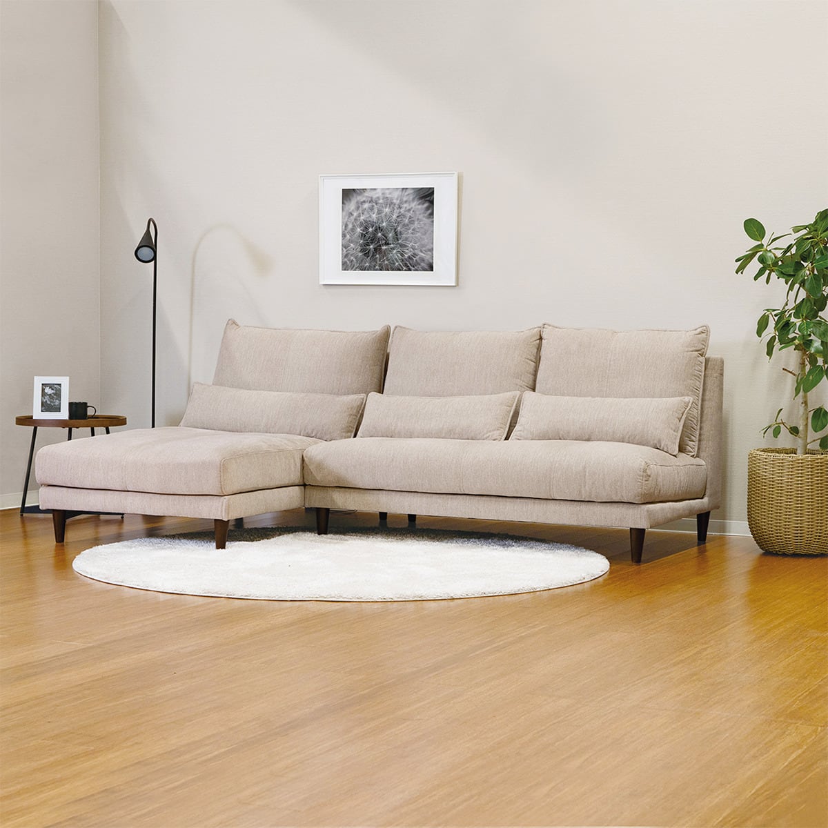 カウチソファ 布張りタイプ (RJ001 BE) | ニトリネット【公式】 家具