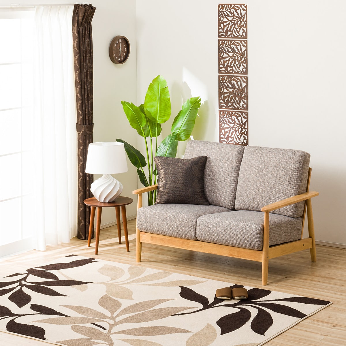 2人掛け布張りソファ(マイスBE/LBR) | ニトリネット【公式】 家具