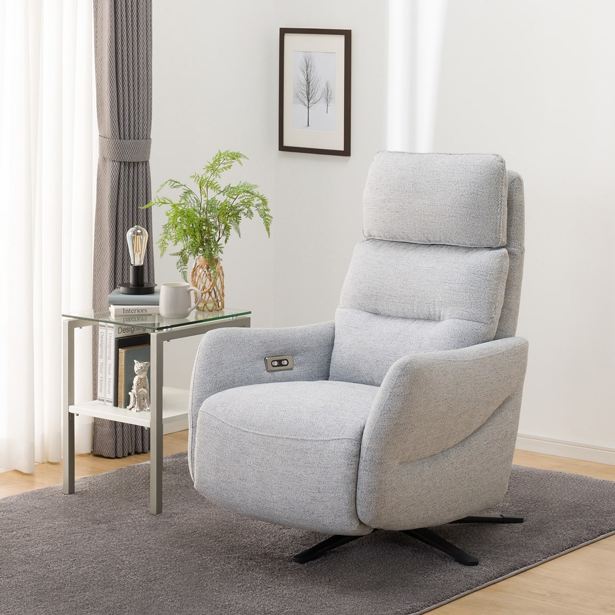 電動リクライニングパーソナルチェア 布張りタイプ 撥水仕様 (LE01-2 2