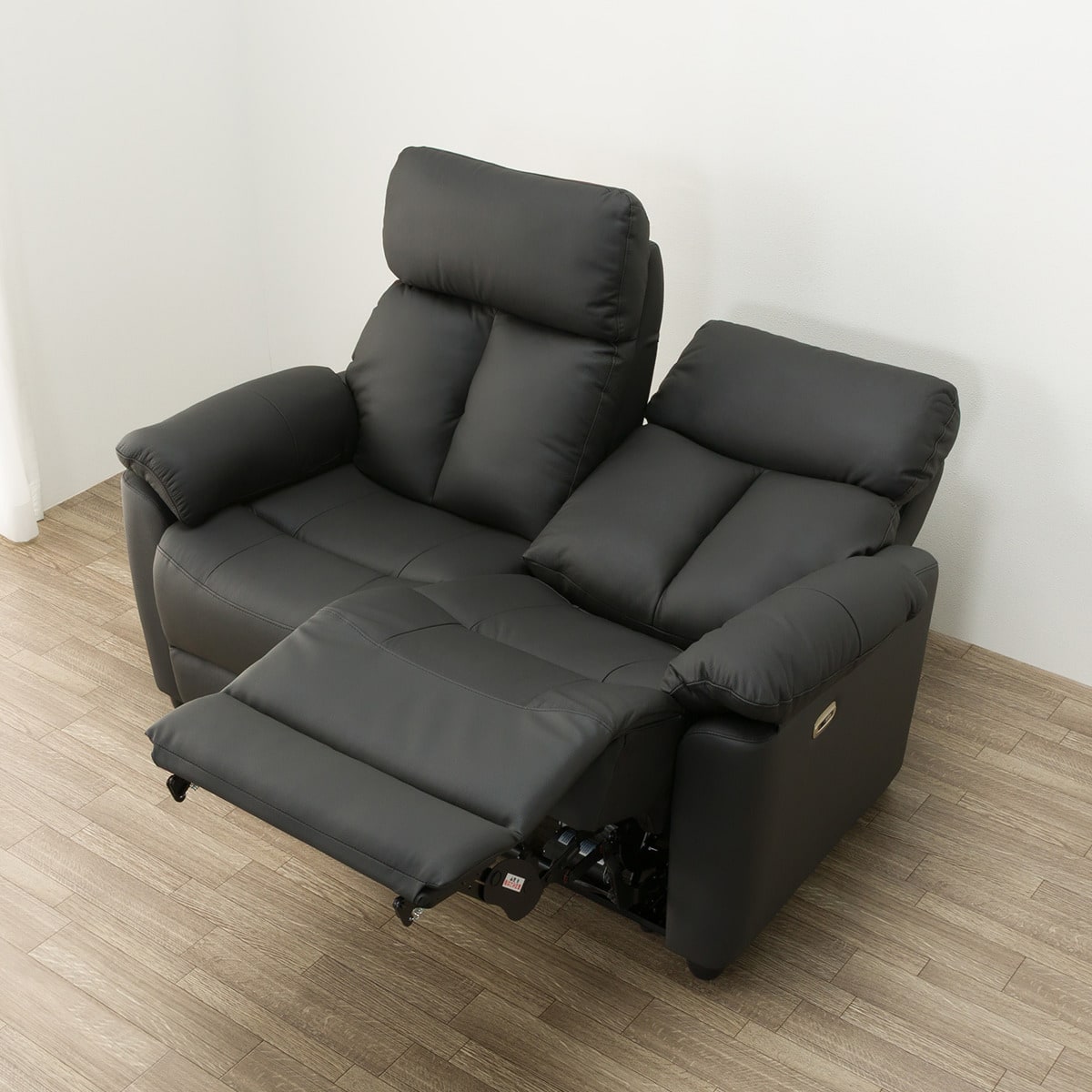 2人掛けテーブル付き電動リクライニングソファ 本革(一部合成皮革