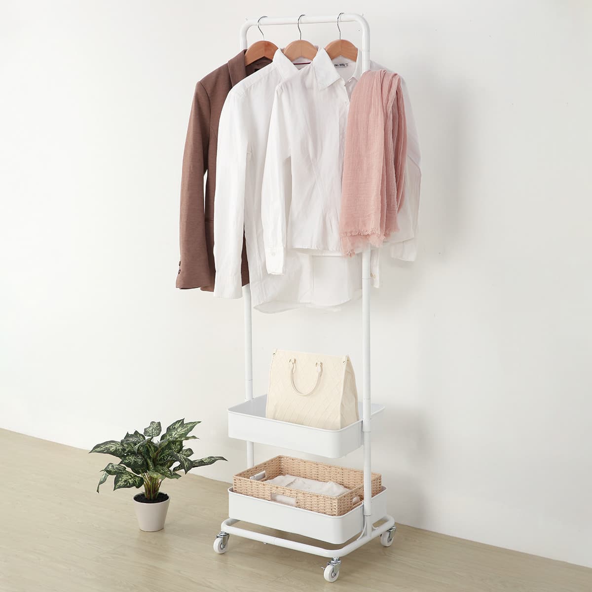 ワゴンハンガーラック(DX2s01 ホワイト) | ニトリネット【公式】 家具