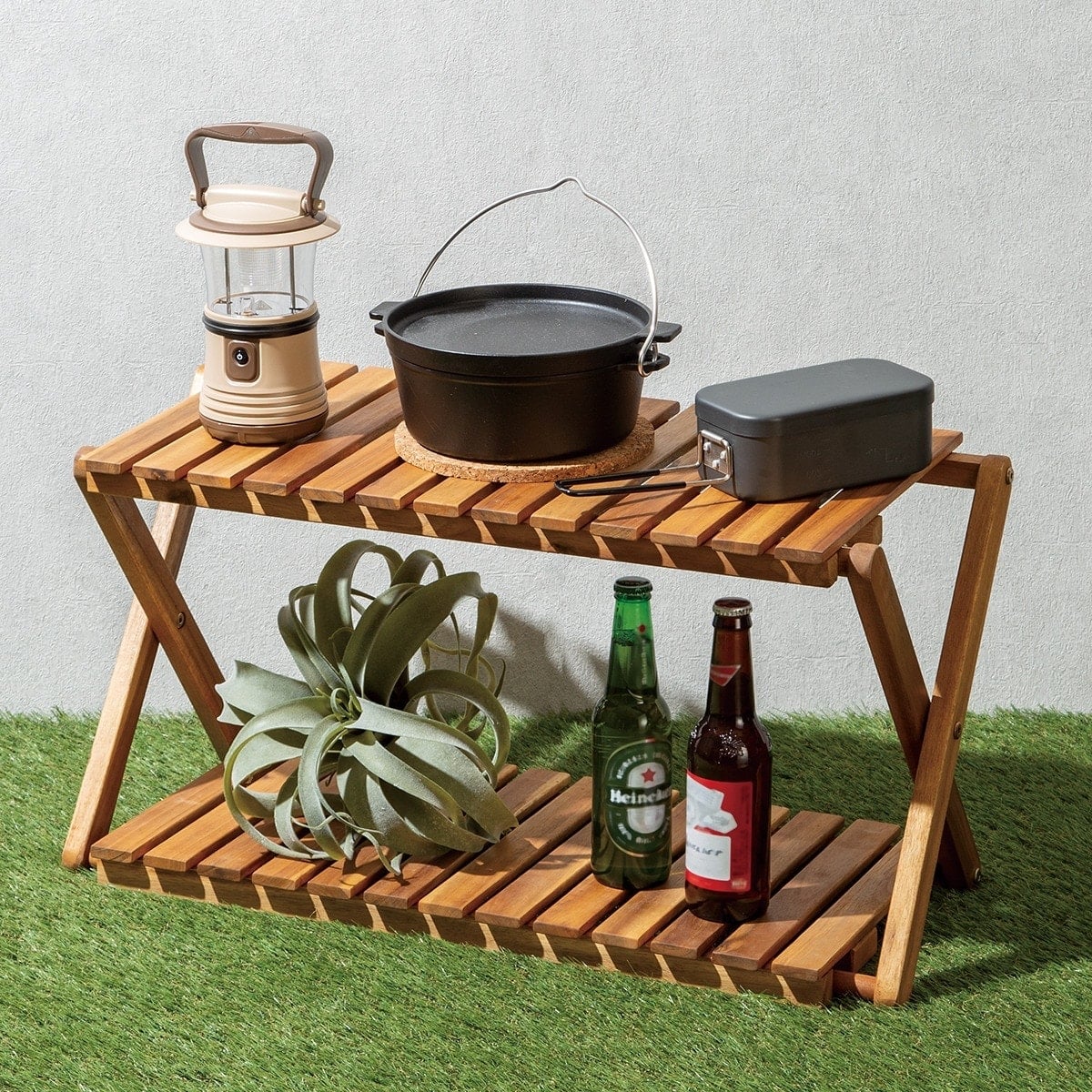 高さ調整木製ラック 2段 ワイド (H&L S01NS) | ニトリネット【公式