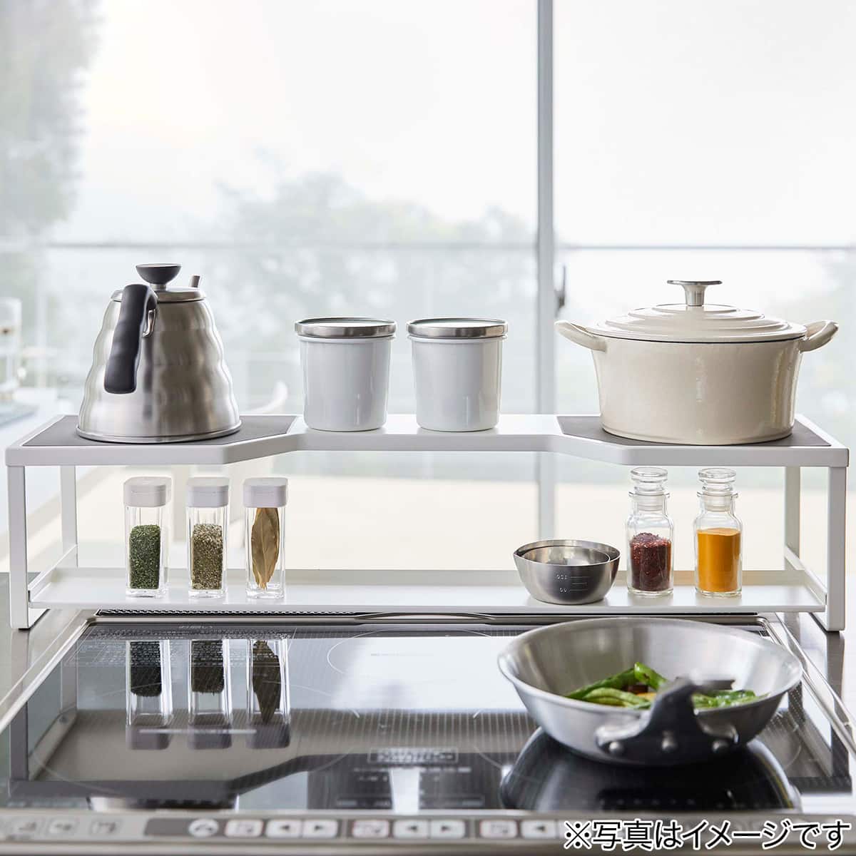 コンロ奥ラック 排気カバー付き (コンロ幅～75cm用) | ニトリネット