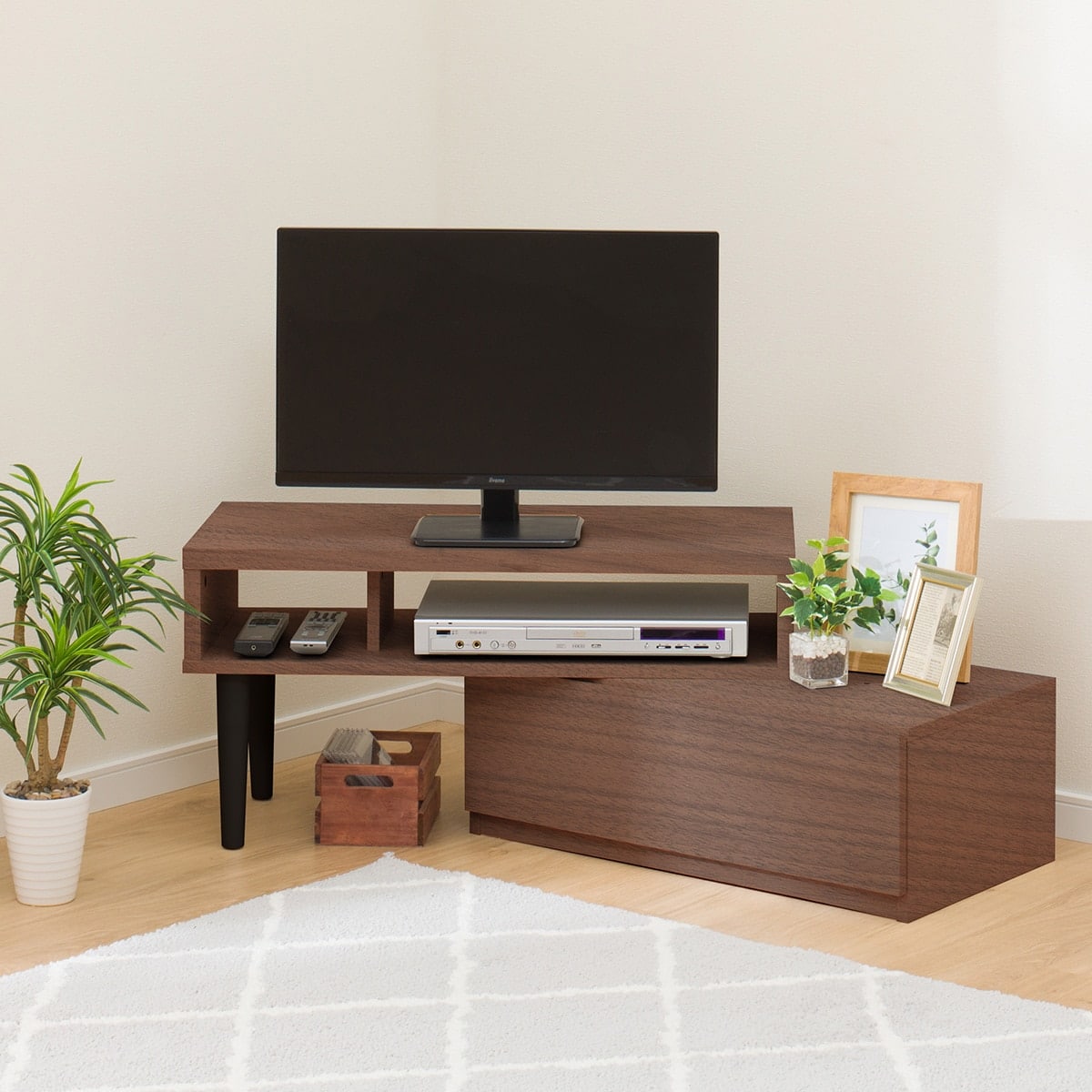 伸長式テレビ台(ローボード GA101 EX80 MBR) | ニトリネット【公式